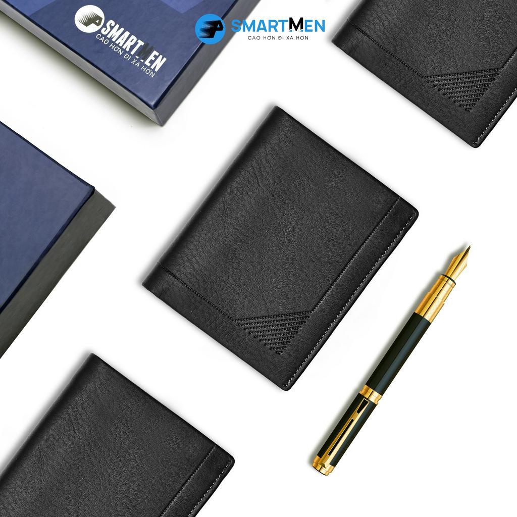Ví cầm tay da bò SMARTMEN màu đen VD-19