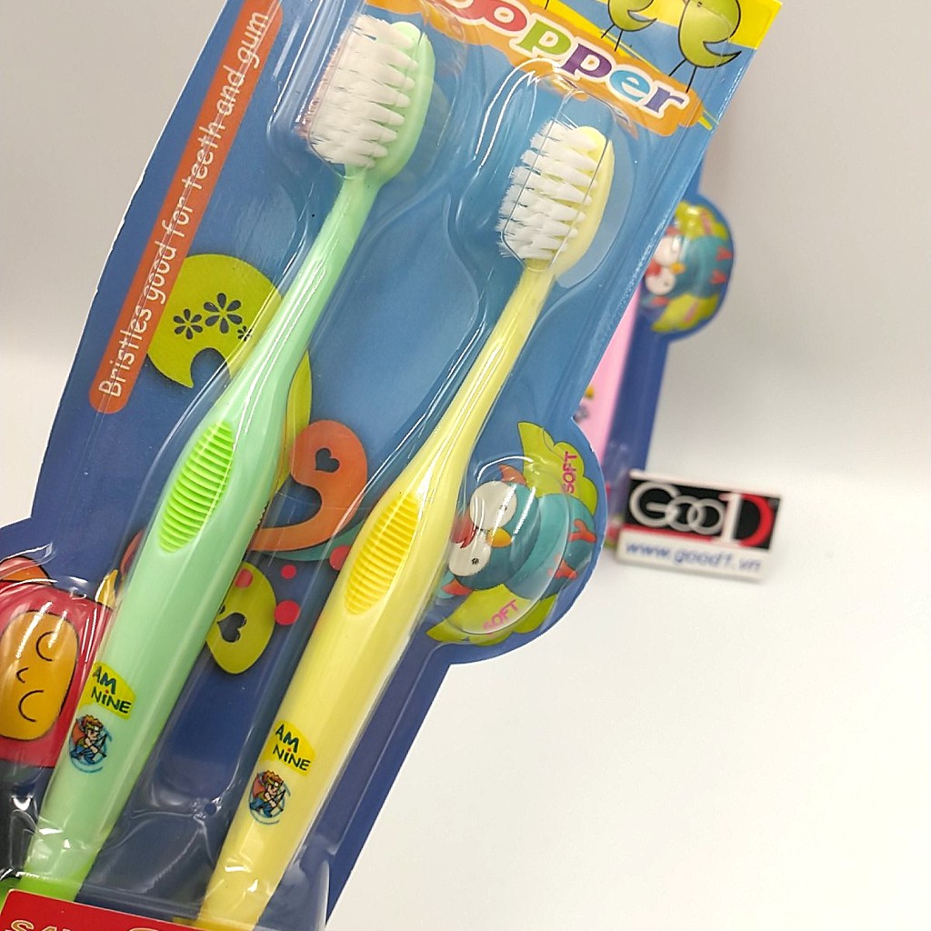 Bàn chải Nine Joopper for kids vỉ đôi Thái Lan