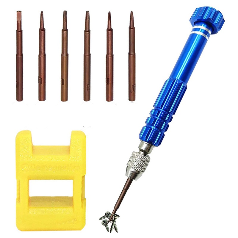 Bộ tua vít từ tính 6 trong 1 dùng sửa chữa điện thoại đồng hồ mắt kính