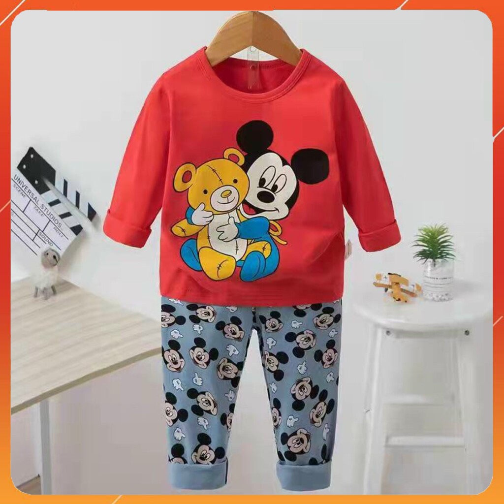 Bộ quần áo trẻ em dài tay cho bé Binbon kids, đồ bộ bé trai Hàn Quốc cho bé chất cotton từ 8-24kg