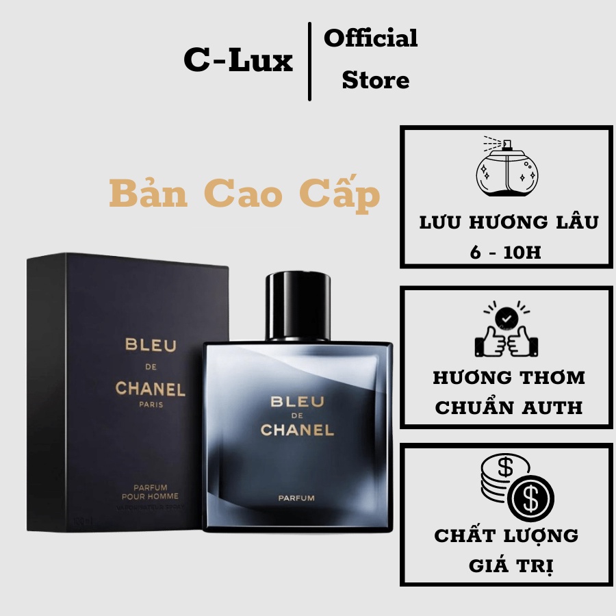 Nước hoa nam Bleu de Chanel Phong Cách Lịch Lãm 100ml - Dầu thơm nam tính nồng độ EDP hương thơm quyến rũ