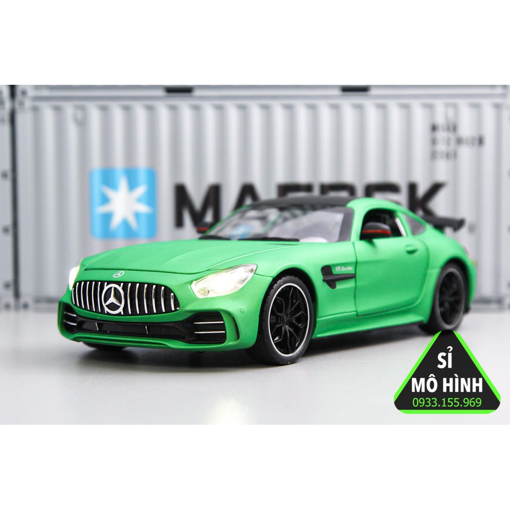 [ Sỉ Mô Hình ] Xe mô hình siêu xe Mercedes AMG GTR 1:24 Xanh