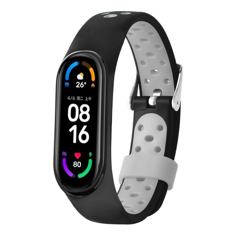 Dây Đeo Thay Thế Chất Liệu Silicon Màu Trơn Cho Xiaomi Mi Band 6 / 5