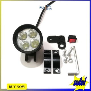 Đèn trợ sáng xe máy l4 ngắn kèm pat chân gương và công tắc nhỏ gọn cho Winner X Wave Exciter...