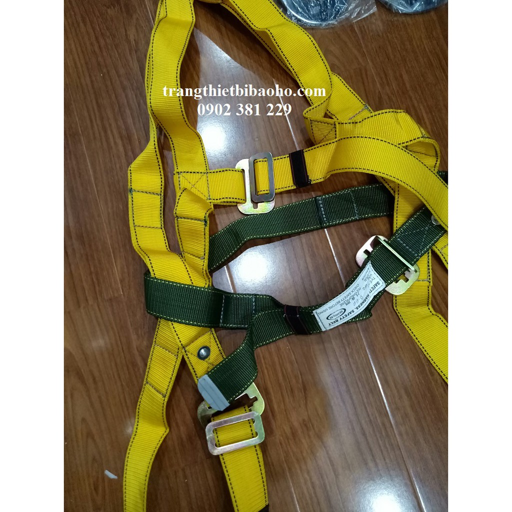 Dây đai an toàn toàn thân polyester 2 móc thép lớn - D066
