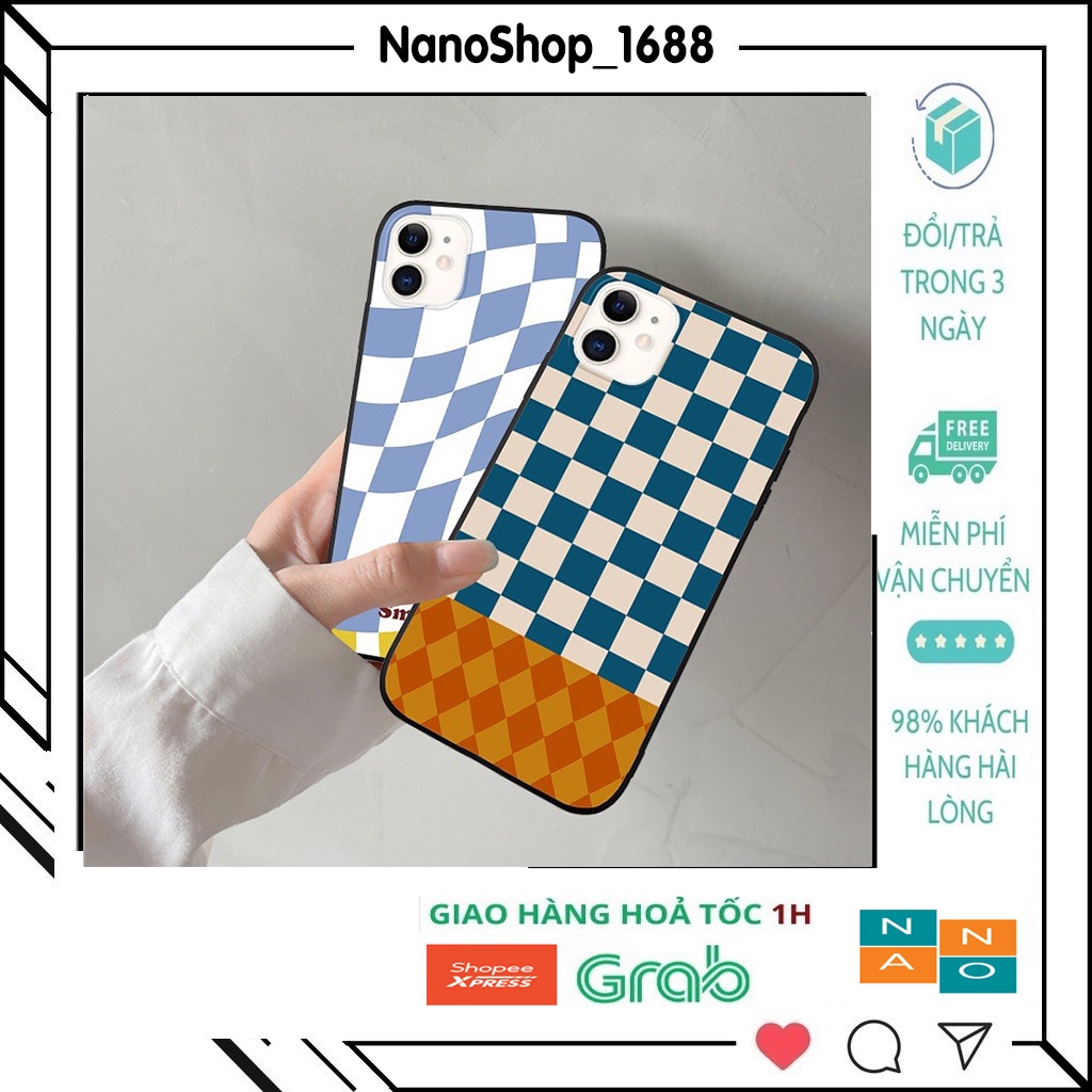 Ốp Iphone In Hình Caro Màu Sắc Bảo Vệ Camera 7,8plus,x,xs,xsmax,11,11promax,12,12promax,13,13promax