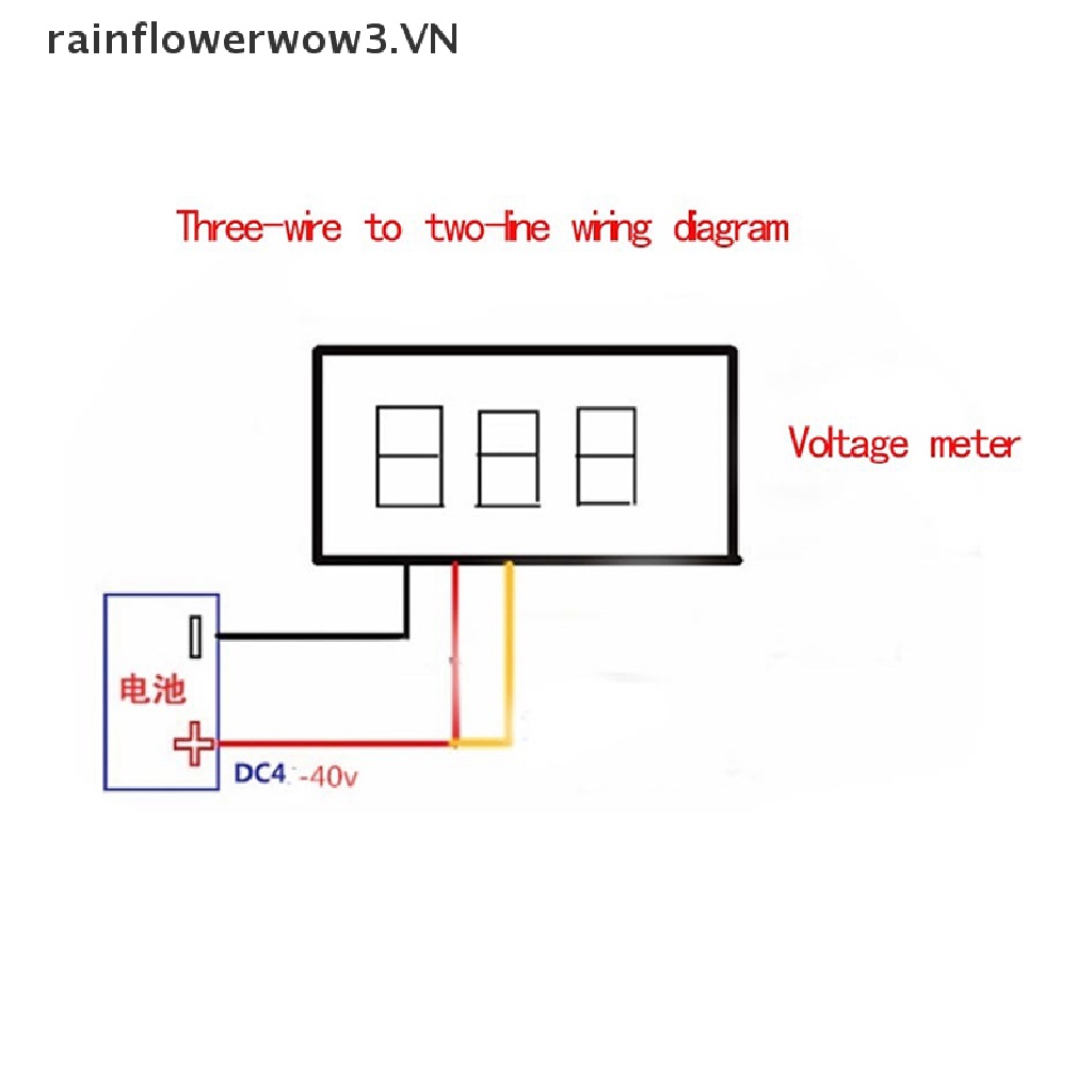 Vôn Kế Kỹ Thuật Số DC 0.28 Inch Màn Hình LED Xanh Lá Siêu Nhỏ DC0-100V