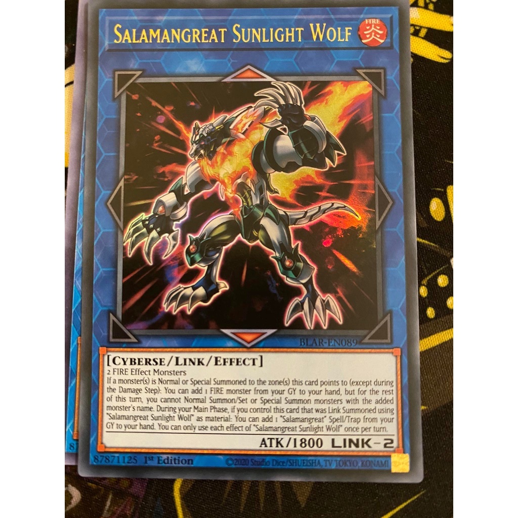 Thẻ bài Yugioh! Salamangreat Sunlight Wolf - BLAR-EN089 - Ultra Rare 1st Edition