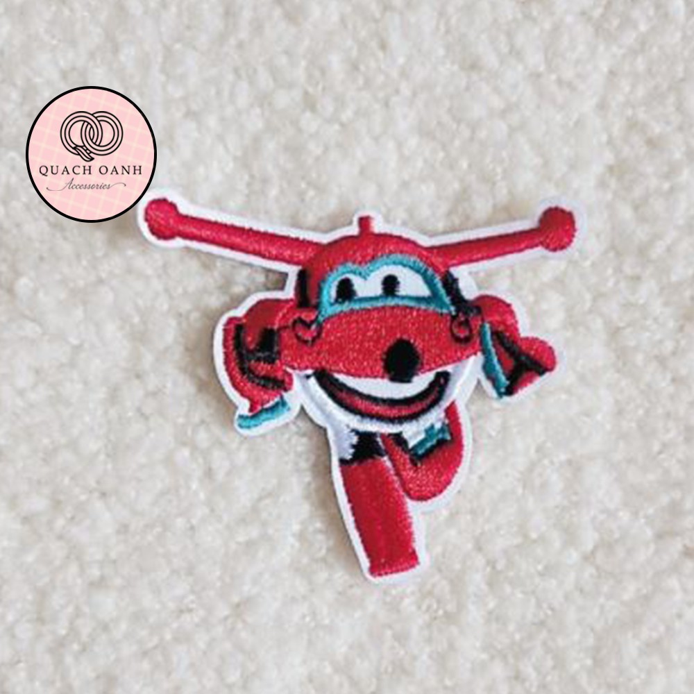 Sticker nhãn dán vải thêu hình nhân vật hoạt hình trang trí sổ, vở, mũ bảo hiểm - ST26