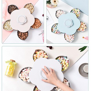 Khay đựng bánh kẹo mứt tết đa năng hình bông hoa