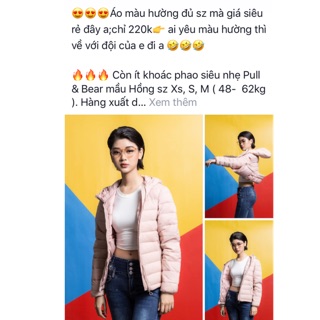 Thanh lý áo phao Pull & Bear xuất du