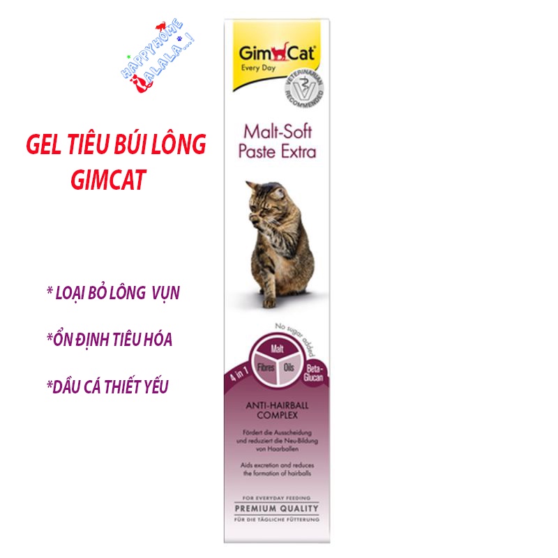 Gimcat, bộ Gel dinh dưỡng vitamin và tiêu búi lông 50GR (nhập Đức giá cực chất)