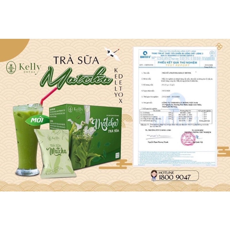 Trà sữa Matcha Kelly De tox Thanh Thảo