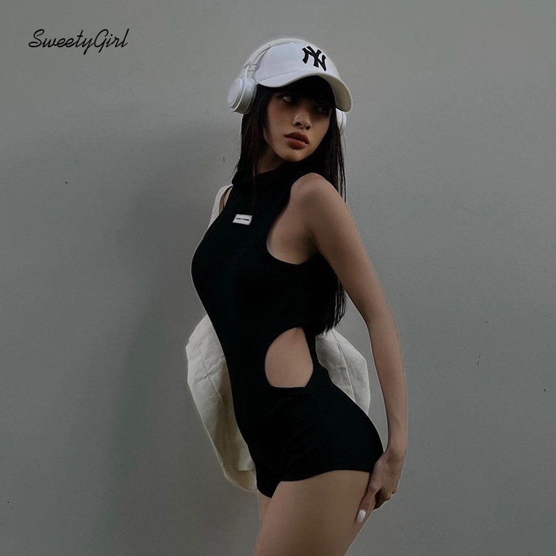 Áo Sát Nách Cổ Cao Màu Sắc Đơn Giản Thiết Kế Ôm Sát Quyến Rũ