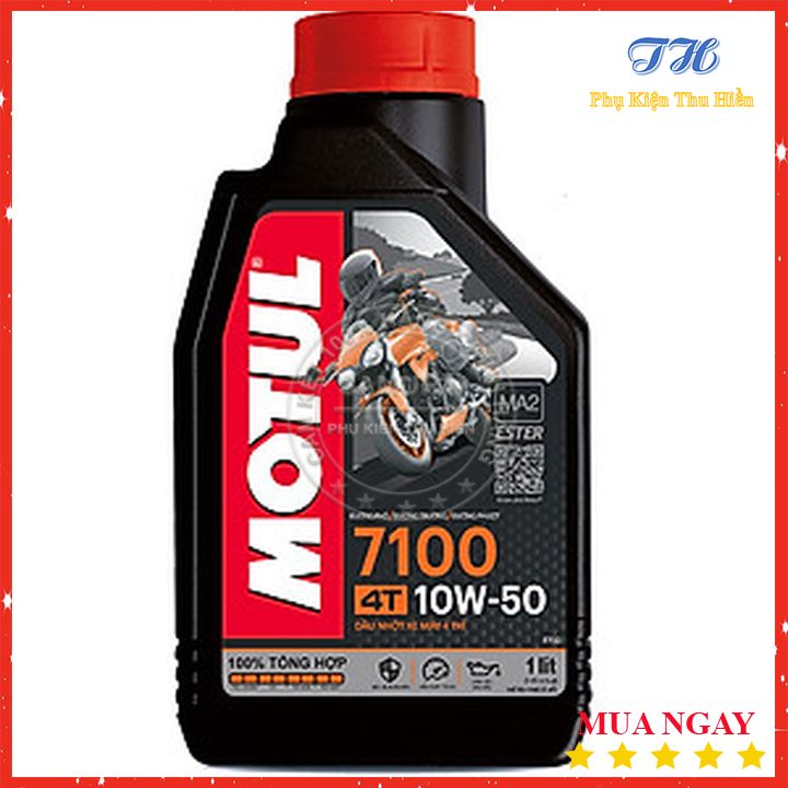 Nhớt Máy Motul 7100 4T 10W50 1L - Nhớt Pháp cao cấp dành cho xe số côn tay và mô tô