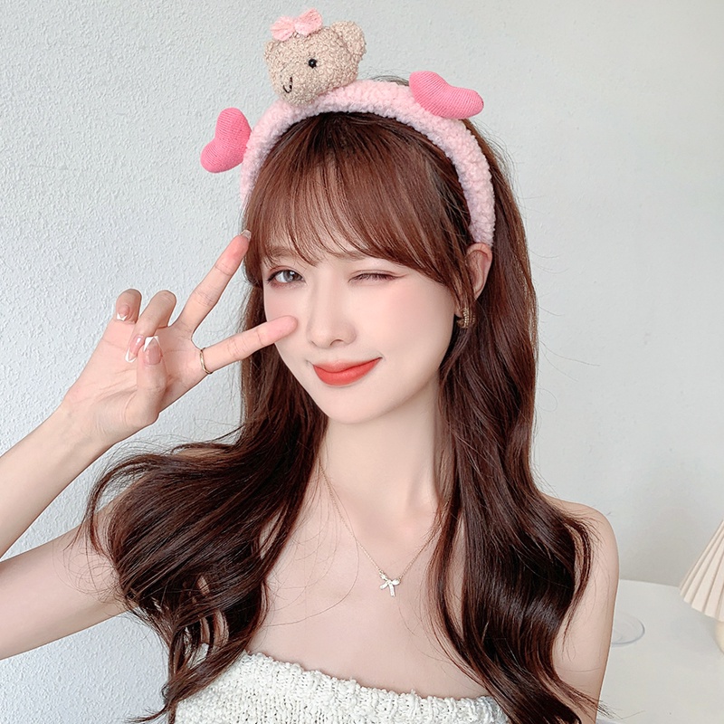 Băng đô lông nhung chống trượt kiểu dáng dễ thương xinh xắn dành cho nữ
