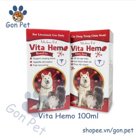 Vita Hem Hỗ Trợ Tạo Máu, Kích Thích Thèm Ăn, Vitamin, Thuốc Bổ Cho Chó Mèo