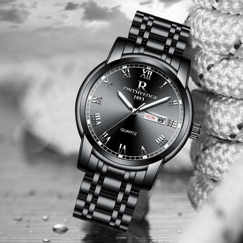 ĐỒNG HỒ NAM R-ONTHEEDGE KÍNH TRÁNG SAPPHIRE  + TẶNG KÈM PIN CAO CẤP