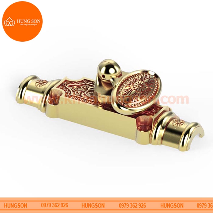 CHỐT CREMONE CỬA ĐI ĐỒNG THAU HUY HOÀNG HC 08 TAY GẬP
