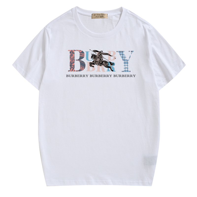 Áo thun tay ngắn in chữ BURBERRY nhiều màu sắc thời trang cho nam và nữ