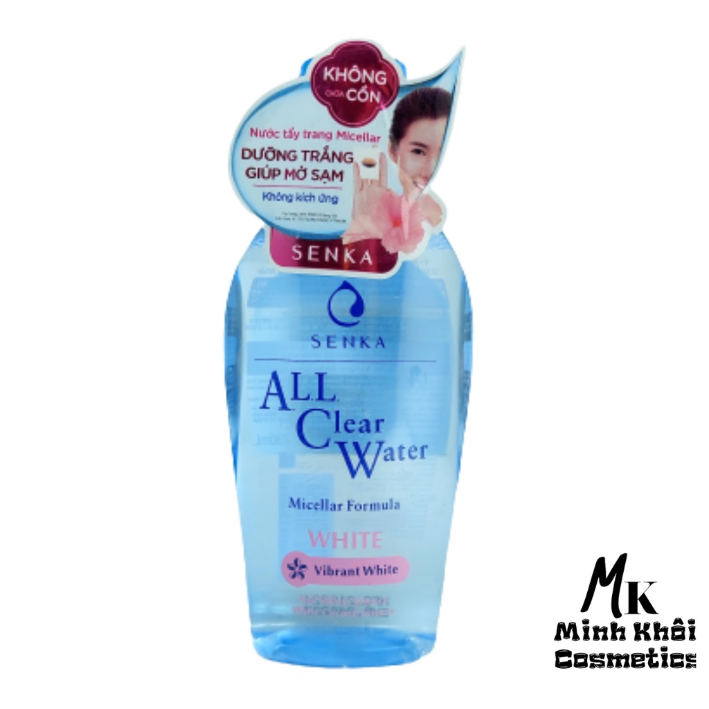 Nước tẩy trang dưỡng trắng Senka All Clear Water Micellar Formula White 230ml (Chính hãng)