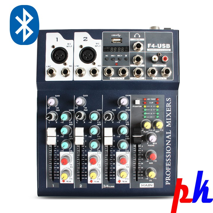 [Mã ELHACE giảm 4% đơn 300K] Mixer F4 có bluetooth tặng kèm 02 phụ kiện jack