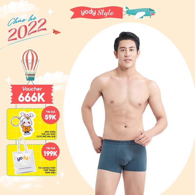 Quần sịp nam YODY quần lót boxer nam chất cotton thoải mái - QCM4003