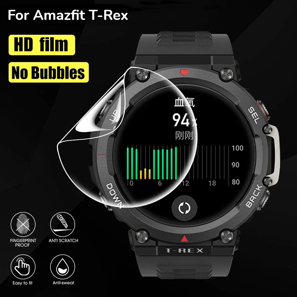 1 Miếng Dán Màn Hình Chống Trầy Bằng TPU Hydrogel Cho Đồng Hồ Thông Minh Amazfit T-Rex