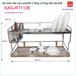 KỆ CHÉN DĨA 6T INOX KAG-RT1128