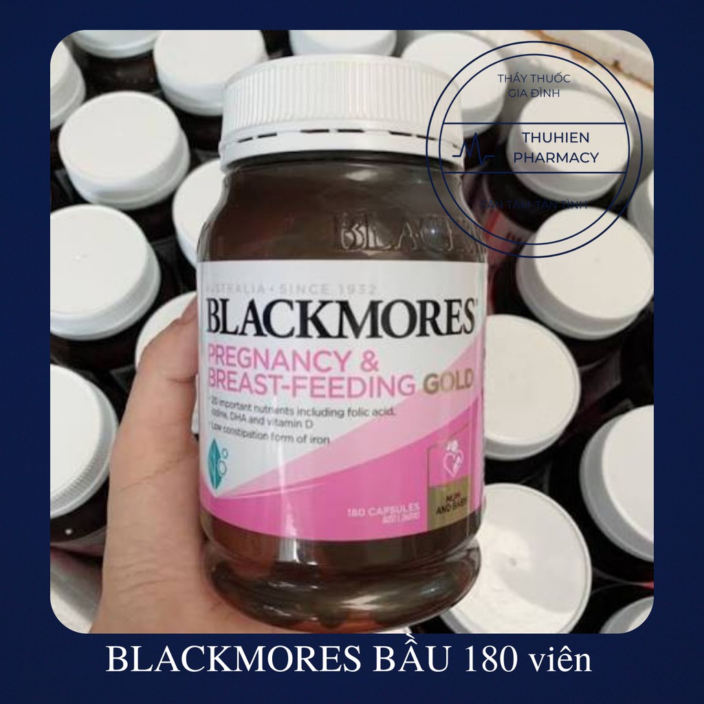 [Date mới] BLACKMORES BẦU (Pregnancy Gold) - Bổ sung vitamin tổng hợp cho mẹ trước và sau sinh (Hộp 180 viên)
