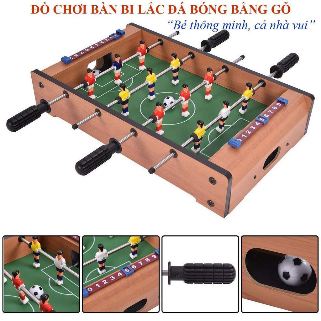 Bộ đồ chơi bàn bi lắc đá bóng bằng gỗ cho bé 4 TAY CẦM.