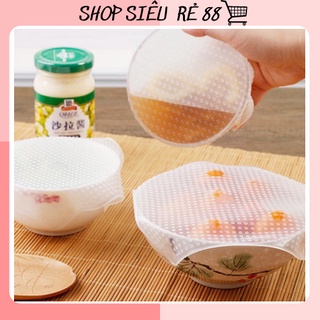 Bộ 3 Nắp Đậy Silicon Thay Thế Màng Bọc Thực Phẩm (vuông) 88123 SHOP SIÊU RẺ
