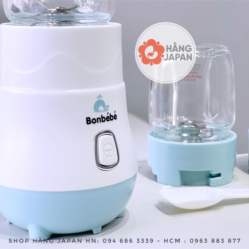 Máy xay 3 cối đa năng BONBÉBÉ BB-39 3 cối thủy tinh (200ml + 80ml + 80ml) hàng chính hãng bảo hành 1 năm