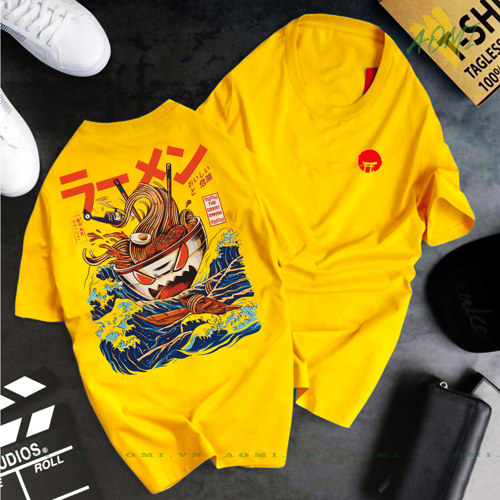 ÁO THUN UNISEX TOKYO LOGO X MÌ RAMEN NGON NỔI TIẾNG NHẬT BẢN TAY NGẮN TAY LỠ GIA ĐÌNH CẶP ĐÔI AOMI CHẤT LƯỢNG CAO