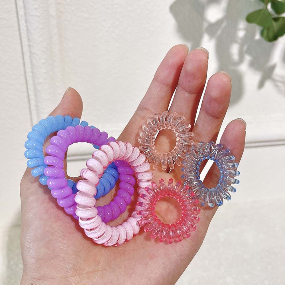 Set 10 Dây Buộc Tóc Co Giãn Nhiều Màu Sắc Phong Cách Hàn Quốc Dễ Thương Cho Nữ