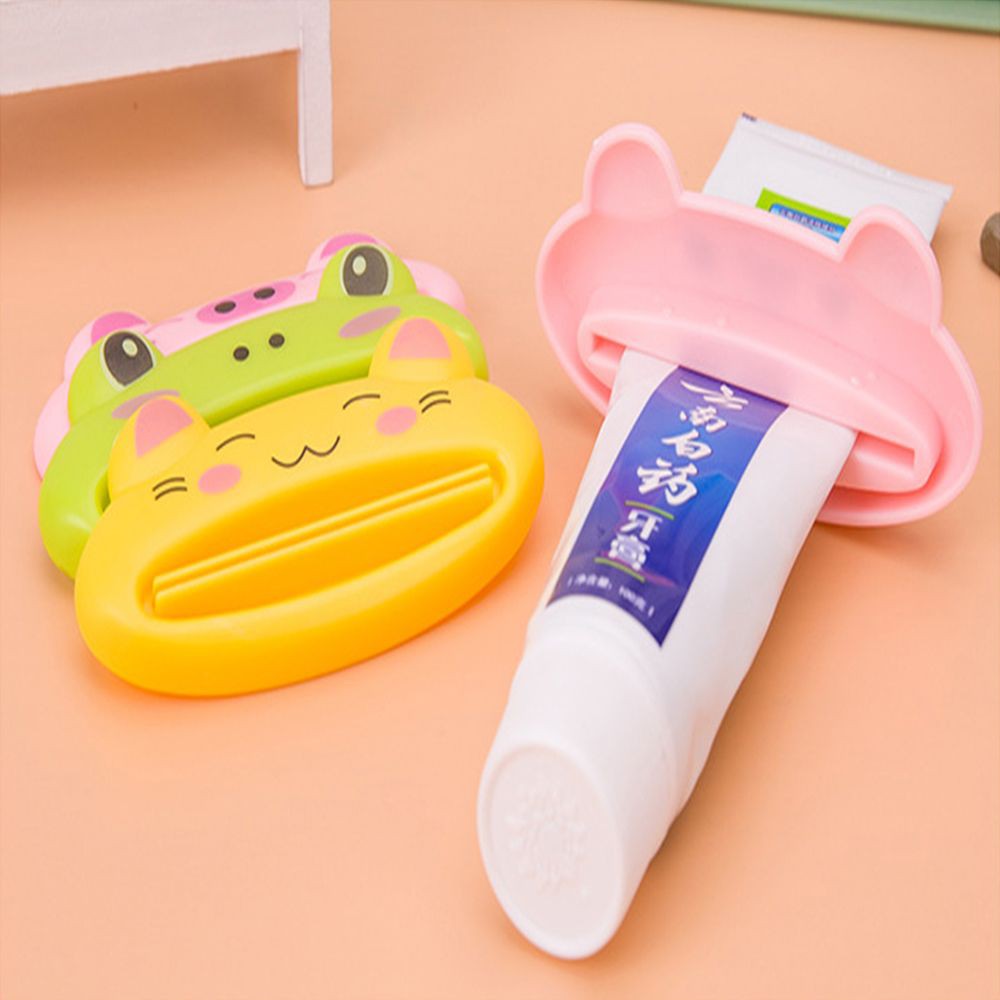 Kẹp đẩy tuýp kem đánh răng, sửa rửa mặt hình động vật hoạt hình dễ thương