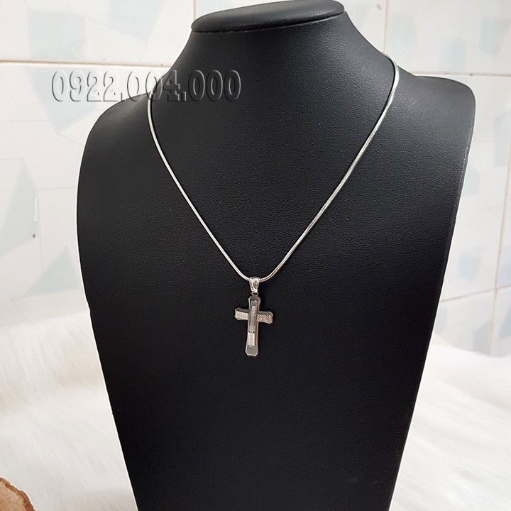 Dây chuyền bảng tròn mặt thánh giá MZ1010.