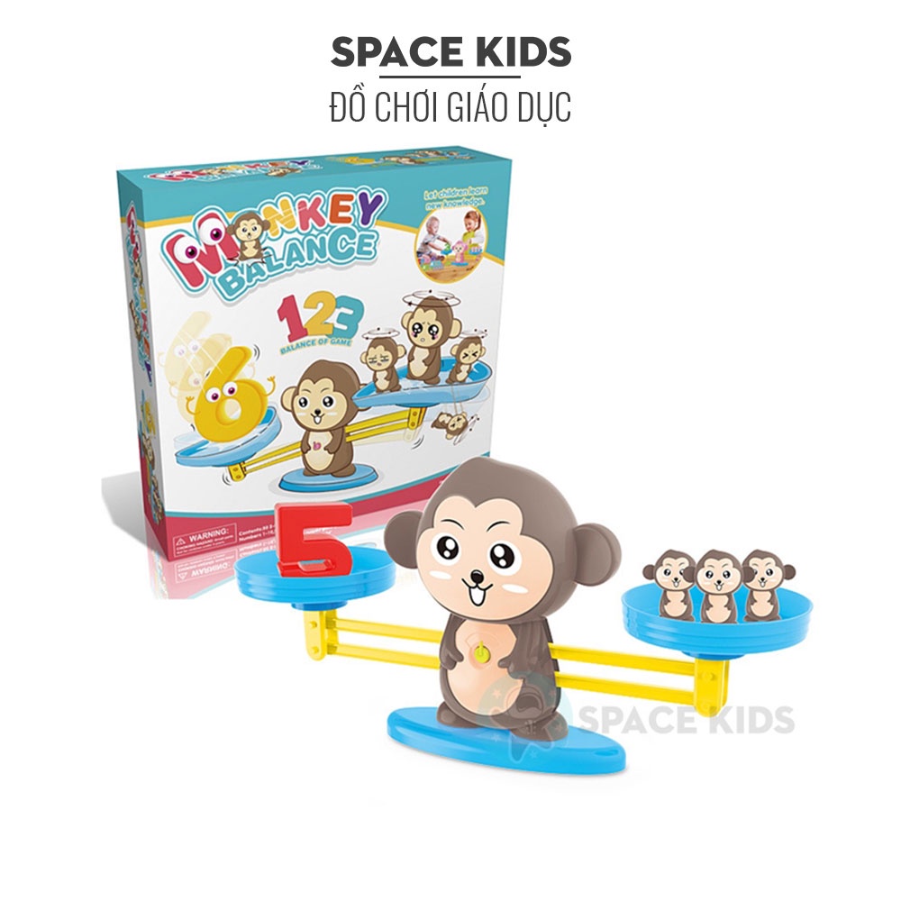 Khỉ cân bằng toán học Monkey Balance, Đồ chơi giáo dục thông minh Space Kids