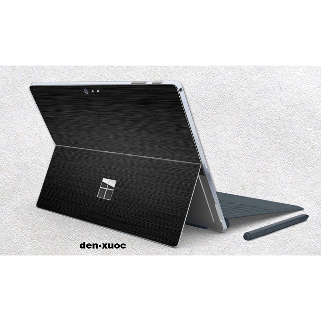 Skin dán Aluminum Chrome đen xước cho Surface 3 2015; Go, Go 2, Go 3; Pro 2 3 4 5 6 7 8 9 X
