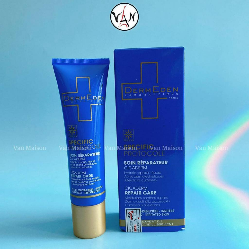 Kem dưỡng ẩm phục hồi da dermeden repair care trước và sau khi can thiệp thẩm mỹ 30ml