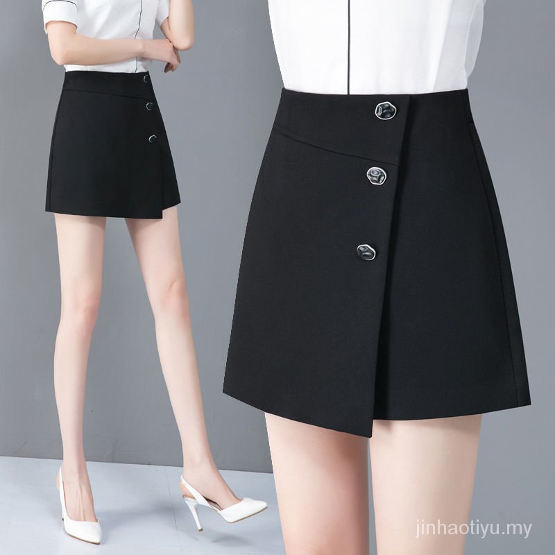 Quần Short Đen Lưng Cao Ống Rộng Thời Trang Xuân Hè Cho Nữ 2021 | BigBuy360 - bigbuy360.vn