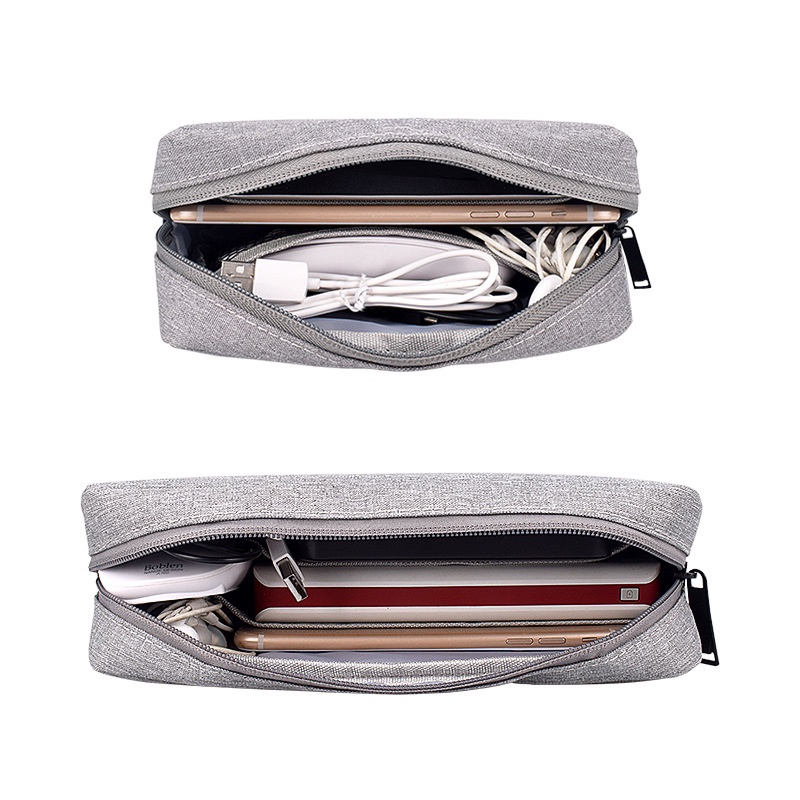 Túi Đựng Phụ Kiện Công Nghệ Pin Sạc Dự Phòng, Cáp Sạc LapTop, Điện Thoại, Tai Nghe, Có Quai Cầm, Chống Nước - Nhiều Màu