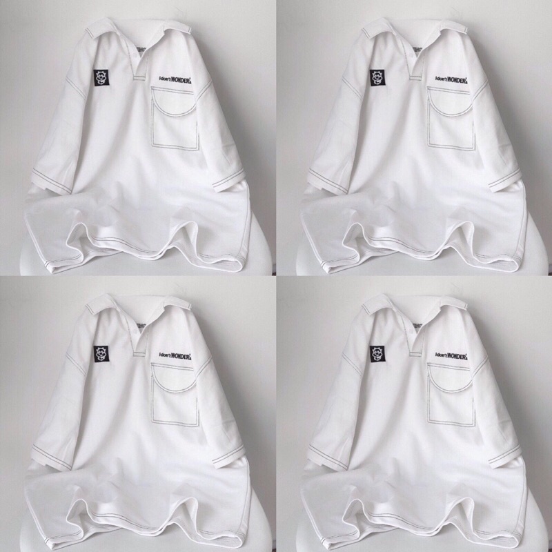 [Xả Kho] Áo Polo Unisex Tay Lỡ Form Rộng Thêu Mặt Cười Vải Thun Cotton Dày Dặn Phong Cách Hàn Quốc – Ruby Store
