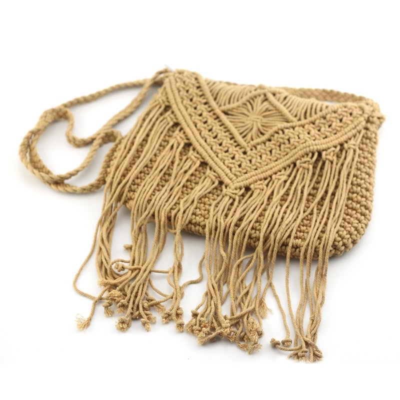Túi đan thừng macrame