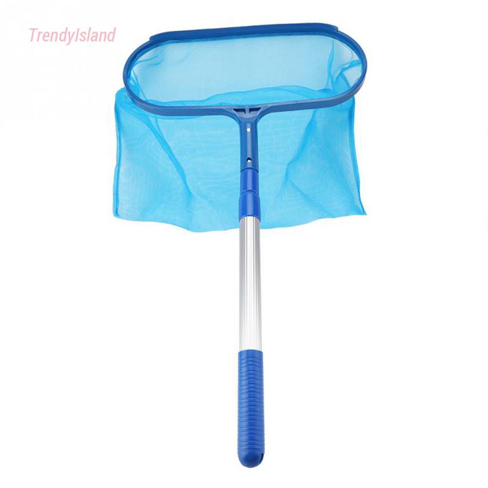 Swimming Pool Skimmer Net with Telescopic Pole Removal Leaf Rake Pool Ponds Cleaning Debris Tools