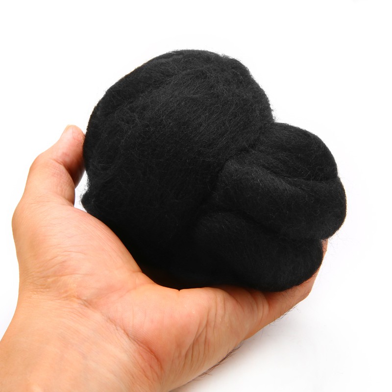 Cuộn Len Sợi Nỉ 50g Màu Đen Dùng Để Nhuộm Kim