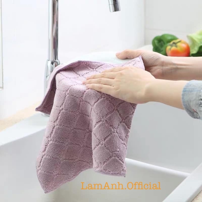 Bộ 10C Khăn lau đa năng giá rẻ Mix màu ngẫu nhiên Loại 1 xịn