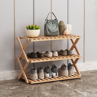 Kệ để giày dép giá tủ đựng giày 3 tầng kệ để đồ đa năng KG2 bằng GỖ CAO SU tự nhiên siêu bền