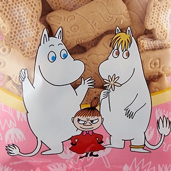 Bánh quy phúc bồn tử Moominvalley Hokka Nhật 75g, hương thơm lúa mì, tan chảy khi ăn