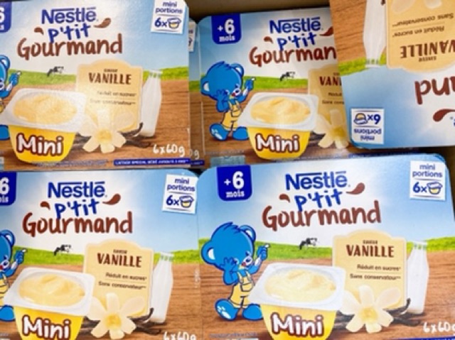 [CHUẨNBILL] đồ ăn cho bé Váng sữa NESTLE Pháp cho bé 6m+hàng nội đị Pháp